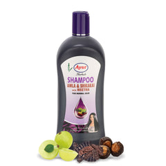 Ayur Herbals Amla Shikakai With Reetha Shampoo 1 litre (Free Rose water 100ml)
