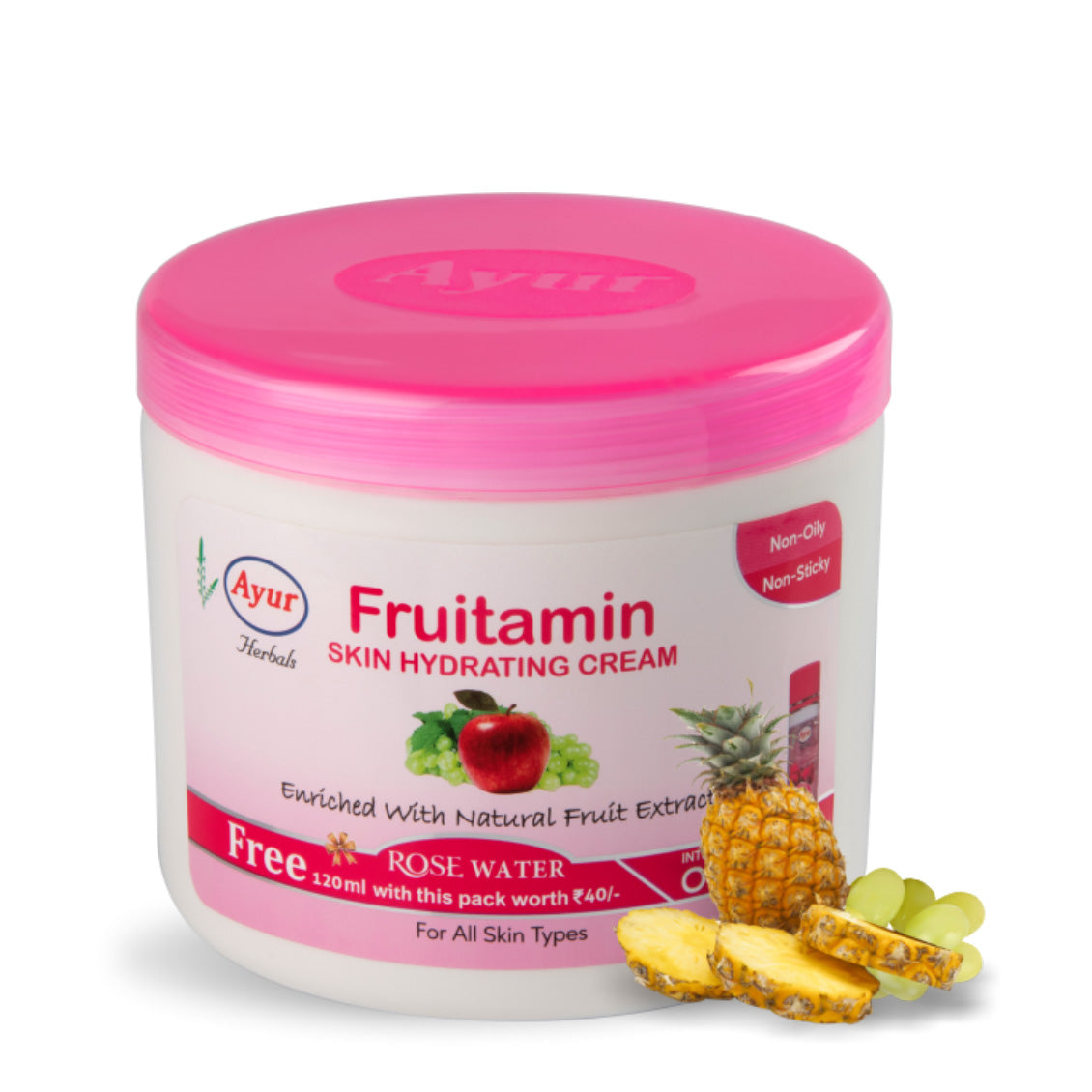 Fruitamin Cream 500ml (Free 120ml Rose Water)