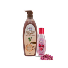 Henna Tulsi Shampoo (Free 100ml Rose Water)