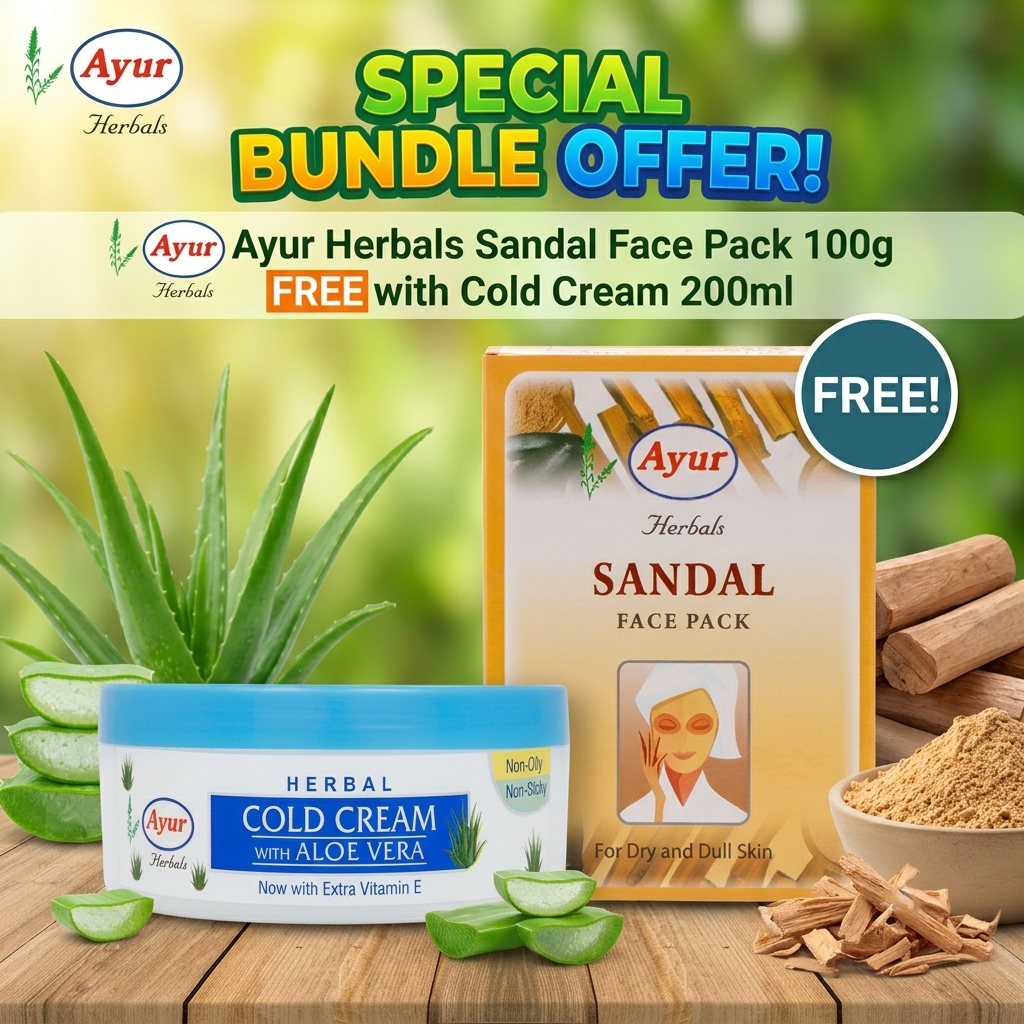 Herbal Cold Cream With Aloe Vera (Free 100g Sandal Face Pack)